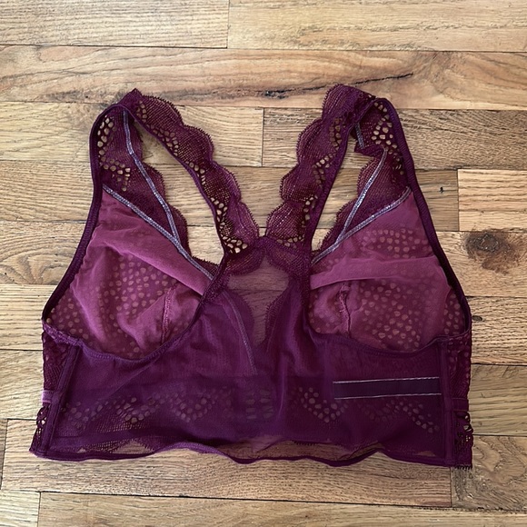 Victoria Secret Wireless Bra Lace Eggplant - Picture 3 of 3